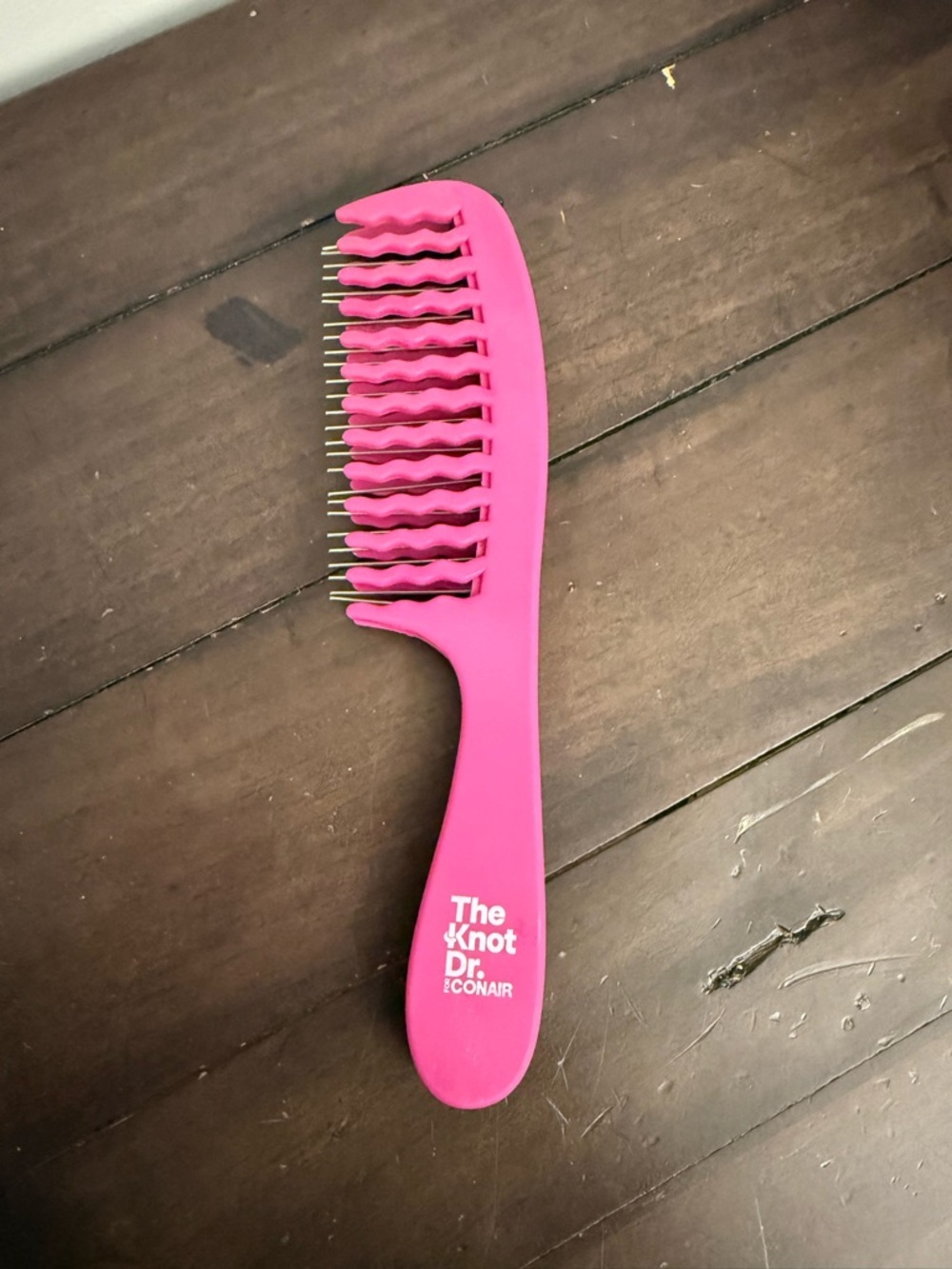 The Knot Dr Conair Detangling Brush Pink Wide Tooth Wet Dry Hair Comb
